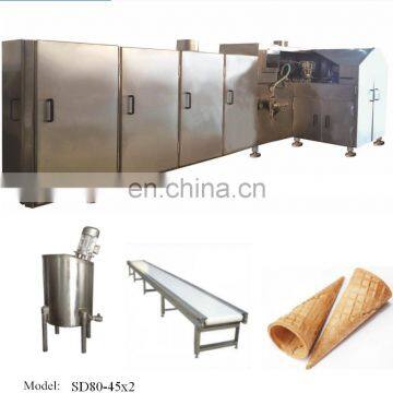 Industrial Commercial Baking Automatic Rolled Sugar Ice Cream Waffle Cone Making Machine Price For Sale