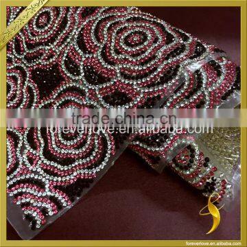 Wholesale Rhinestone Iron on Patches Hot Fix Rhinestone Mesh for Dress FRM-233 photo-3