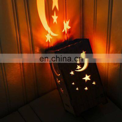 2019 New Arrival DIY Wooden Stars Projector Lamp Children Starry Lighting photo-3