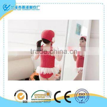 2015 Hot Sell Cute Swimsuit Baby Girl Swinsuit Pink Girl Swimsuit With Hat Quality Choice photo-3