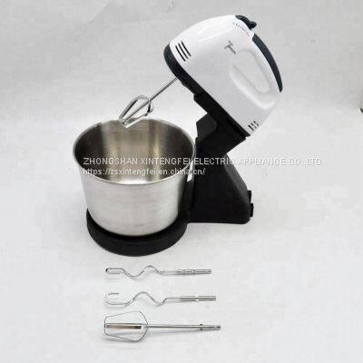 7 Speeds Electric Hand Mixer With Stainless Steel Bowl photo-2