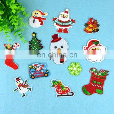 Factory Direct Fashion Christmas Iron On Patches Custom Embroidery photo-3