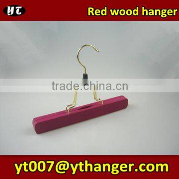 pink wood hair hanger with logo for wig package