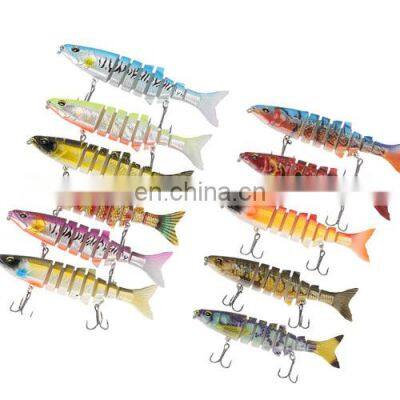 Hot sale lure fish 12cm 24g  dip material 8 section bait sea fishing lure simulation bait