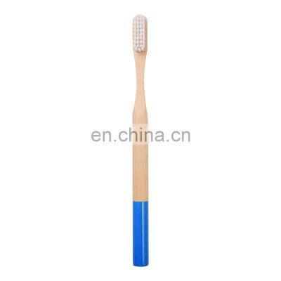 Hot Sale 100% Biodegradable Eco Friendly Round Handle Bamboo Toothbrush Color With Adult Kids photo-5