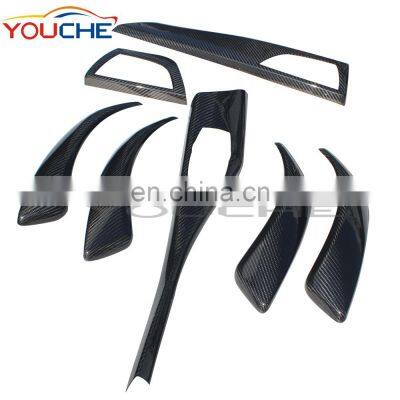 F20 F21 7pcs/set Real Carbon Fiber Interior Parts for BMW F20 118i 120i 125i Interior Cover Trim Decoration Sticker