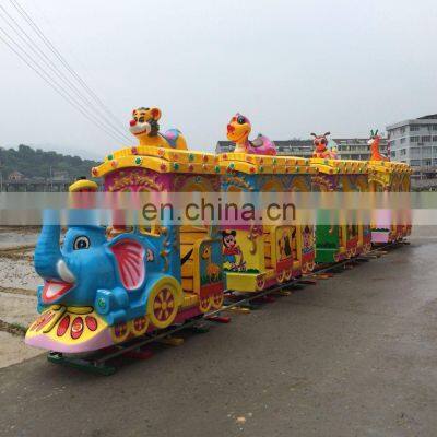 Kids train track amusement park equipment electric train toy