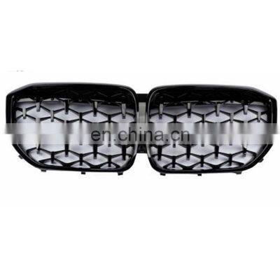 Car All black Front Grill Bumper Grille Diamond Kidney Racing Grilles For BMW G05 X5 2018-2020