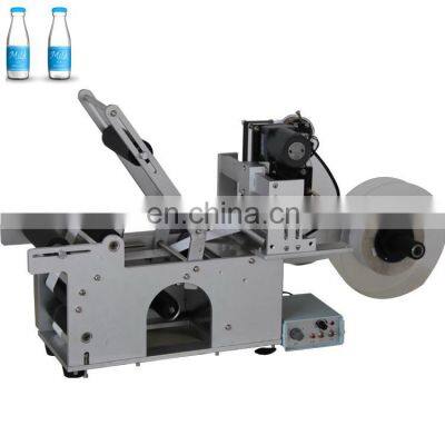 semi automatic round bottle Sticker Packing labeling machine/manual digital label printing machine