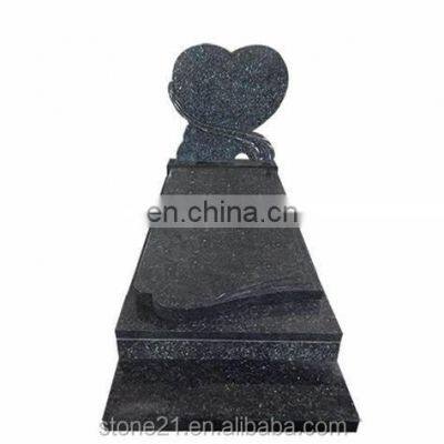 Factory Wholesale Labrador Blue Pearl Granite Tombstone Monument Headstone photo-4