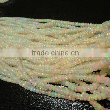 Ethiopian Fire Opal Roundel Beads Strands Cabs Cabochon Semi Precious Stones