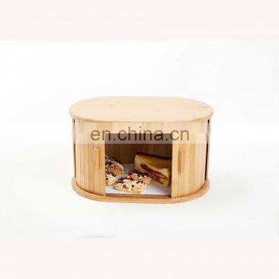 Creativity Design Eco-friendly Kitchen Dustproof Bamboo Bread Storage Bin Pantry Organizer Kitchen & Tabletop photo-5