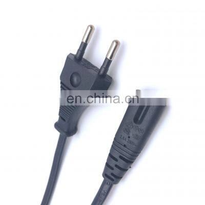 Factory Price 2 pin power cable  european standard ac EU power cord cable for computer