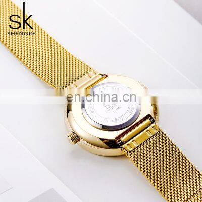 SHENGKE Ladies Watch SK Watch K0105L Business OL Feel Handwatch Geometric Design Gold Ultra Wristwatches photo-4