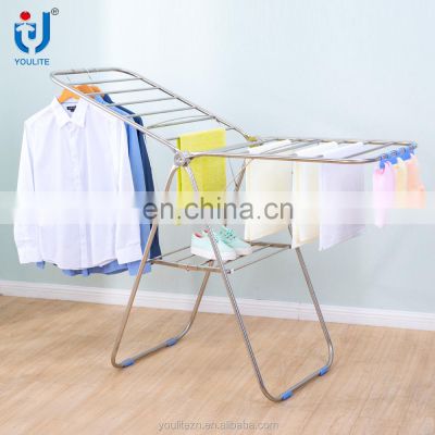 Stainless steel clothes drying foldable towel rack