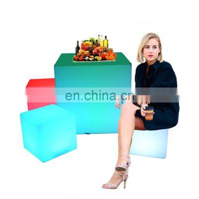 LED Light Box party events Chair Garden lights led bar furniture led light up cube seat chair seating LED cube chair