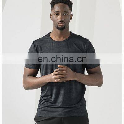 Wholesale Blank Custom Quick Dry Ice Silk Sports Gym T-Shirt Men's Outdoor Fitness Running Activewear Camouflage Print Tee Shirt