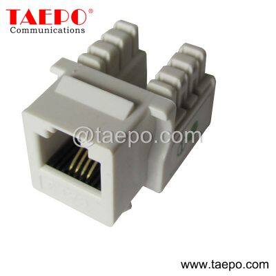 Sample Free AP style CAT3 6P4C RJ11 90 degree network telephone Keystone jack from China Factory TAEPO