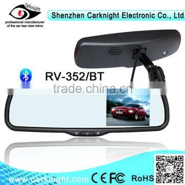 2014 best selling product car bluetooth rearview mirror with fm transmitter bluetooth custom outside rear view mirror