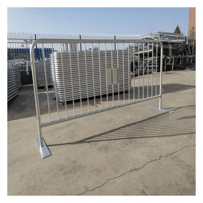 HT-FENCE Temporary Pedestrian Heavy Duty Crowd Control Steel Barricade Crowd Control Barriers Metal Interlocking Barricade photo-3