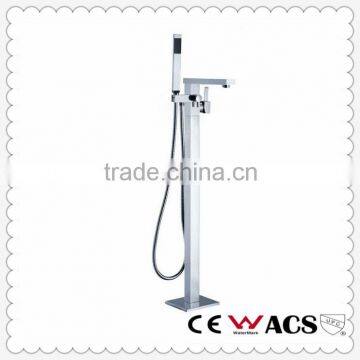 Freestanding Floor Mounted Bathtub Spout Faucet Cold/Hot Mixer Tap photo-2