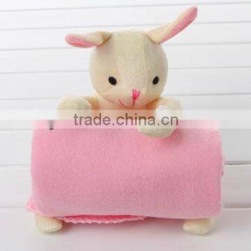 animal fleece baby blanket/animal rabbit hippo blanket/plush animal baby blanket