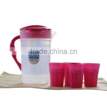 plastic cold jugs with four cups