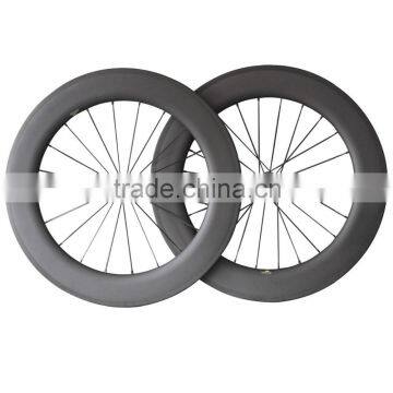 Carbon bicycle wheelset 86mm clincher road bike wheels 27mm width W56C