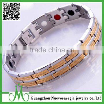 Wholesale health men stainless steel germanium bracelet