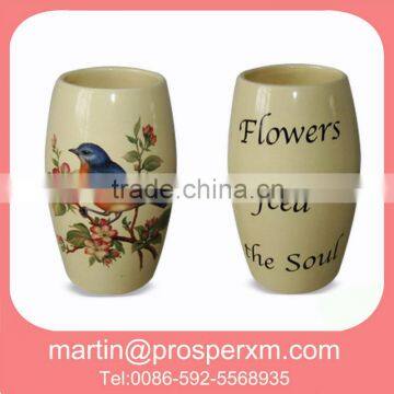 Lifelike hand painted ceramics flower vase