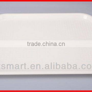 White Plastic Rectangular Serving Tray