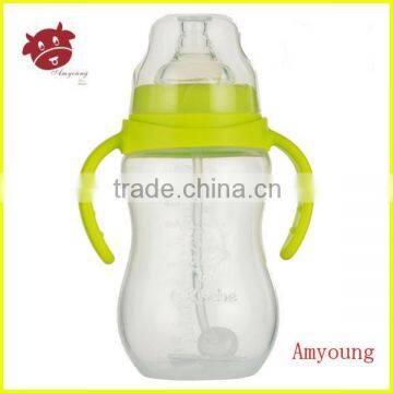 2015 structural disabilities pp bottle, food-grade silicone pp baby bottle,fine workmanship pp baby feeding bottle