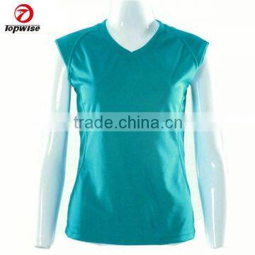 2015 Fashion Summer V Neck High Quality Women Sport Shirt