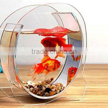 customized transparent alphabet letter shaped design mini desktop acrylic fish aquarium tank/fish bowl/flower vase