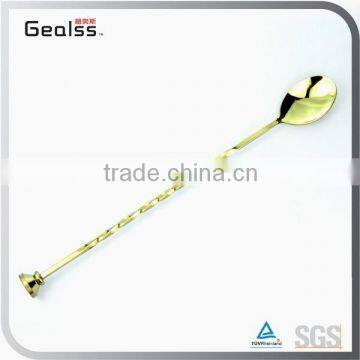 Gold plating Stainless Steel Cocktail Stirrer Spoon