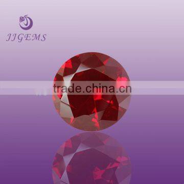 synthetic 5mm round gemstone 7# artificial ruby prices