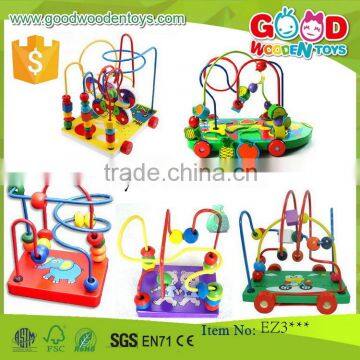 EN71 continued selling wooden colorful beads toys OEM/ODM wood toy educational from China