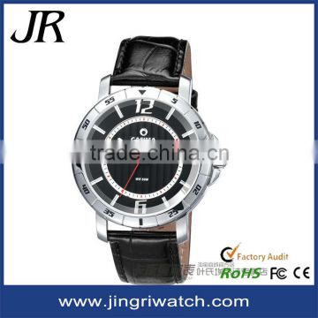 fashional promotional leather watches 2015 10ATM water resistant wholesale wrist watch