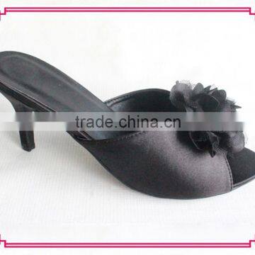 Sexy black high heel women sexy slipper sandal shoes