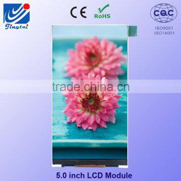 Free sample 5.0 inch tft lcd module price with mipi/spi/rgb/mcu interface