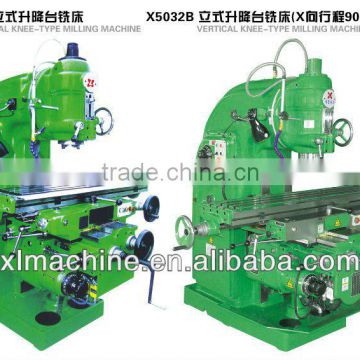 heavy duty semi-automatic vertical milling machine with swivel head