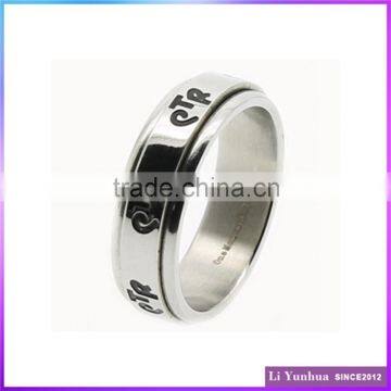 Stainless Steel Spinner Cheap Steel Finger Etched Word Rings