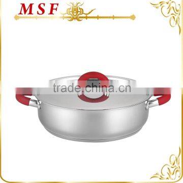 MSF-3997 Stainless steel cooking pot 26*8cm casserole hot pot rice cooker for South American market