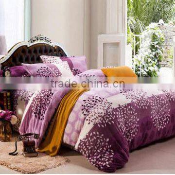 2015 New design polyester 3 pcs set flannel comforter cover and pillowcase