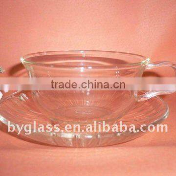 clear glass plate set hand made