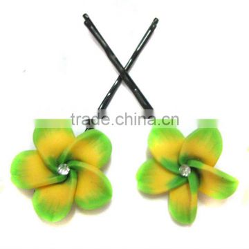 Clay Frangipani Hair Clip, plumeria clip JYF00821