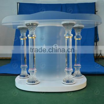 elegant design transparent acrylic church pulpit with custom logo                        
                                                                                Supplier's Choice