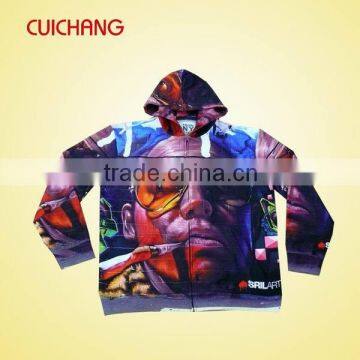 dye sublimation printing high quality woven fleece mens hoodies