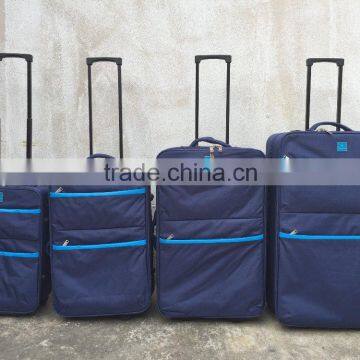 Inventory stocklot polyester 4pcs trolley luggage set