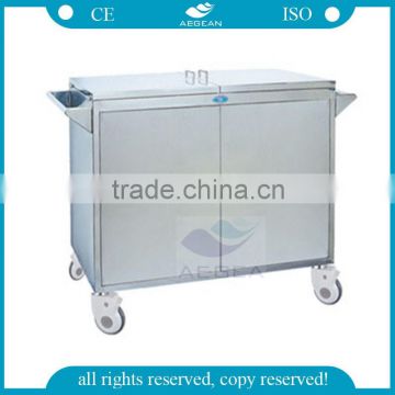 AG-SS067 CE ISO mobile phlebotomy stainless steel hospital delivery cart 4-wheel